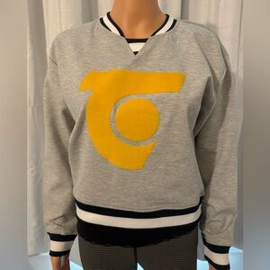 Cool Tretorn size S gray logo long sleeve crew neck sweatshirt